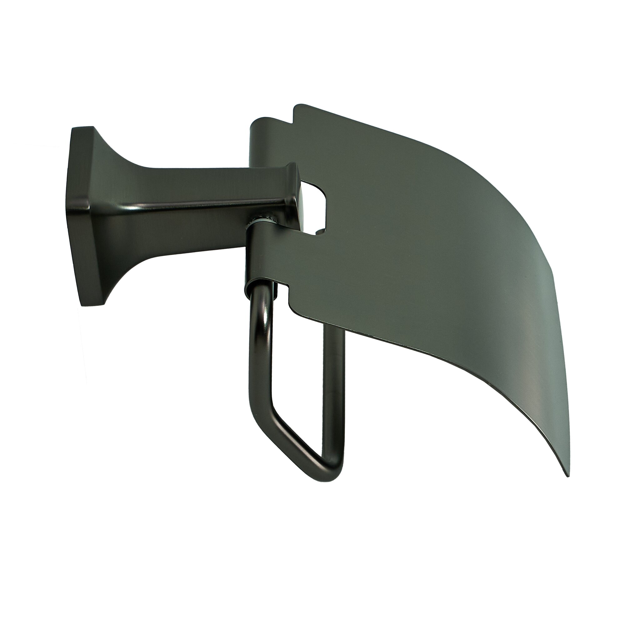 Держатель для туалетной бумаги с крышкой настенный серый PM68507Gr, вельвет, для ванной