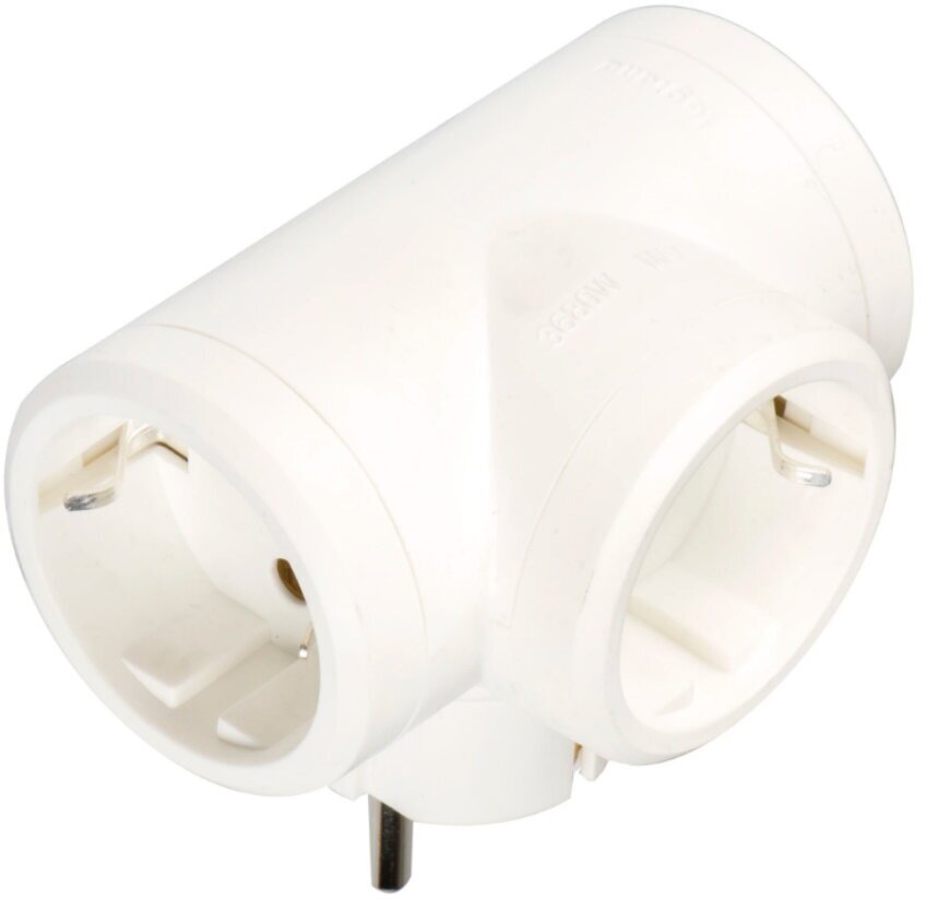 Тройник Legrand горизонтальное подключение цвет белый 050662