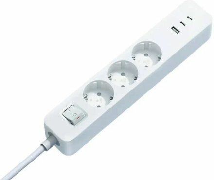 Сетевой фильтр Xiaomi 20W Power Strip (2C1A) 18 м. Цвет: белый.