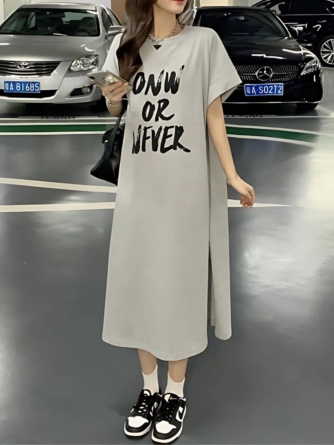 Платье Платье футболка с принтом, для дома, для повседневной носки