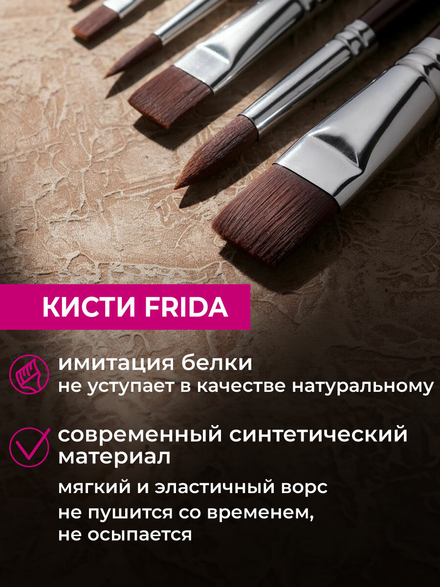 Набор кистей для рисования Малевичъ Frida, комплект кистей 10 шт — фото 1