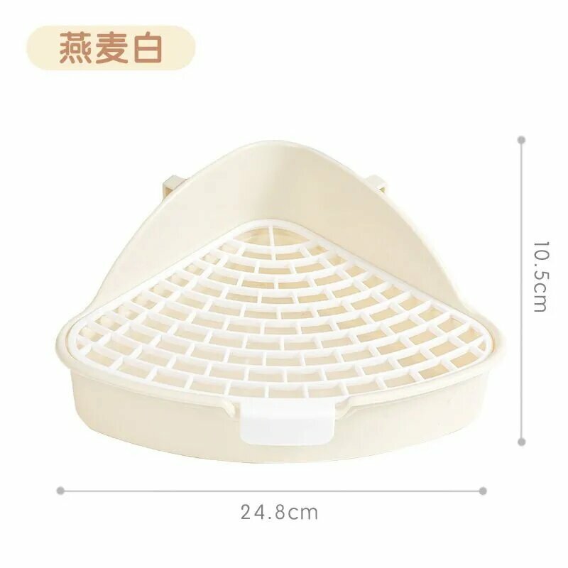 2025Туалет лоток с решеткой и креплением к клетке для грызунов (для кроликов, хорьков, хомяков, шиншилл, дегу, морских свинок)