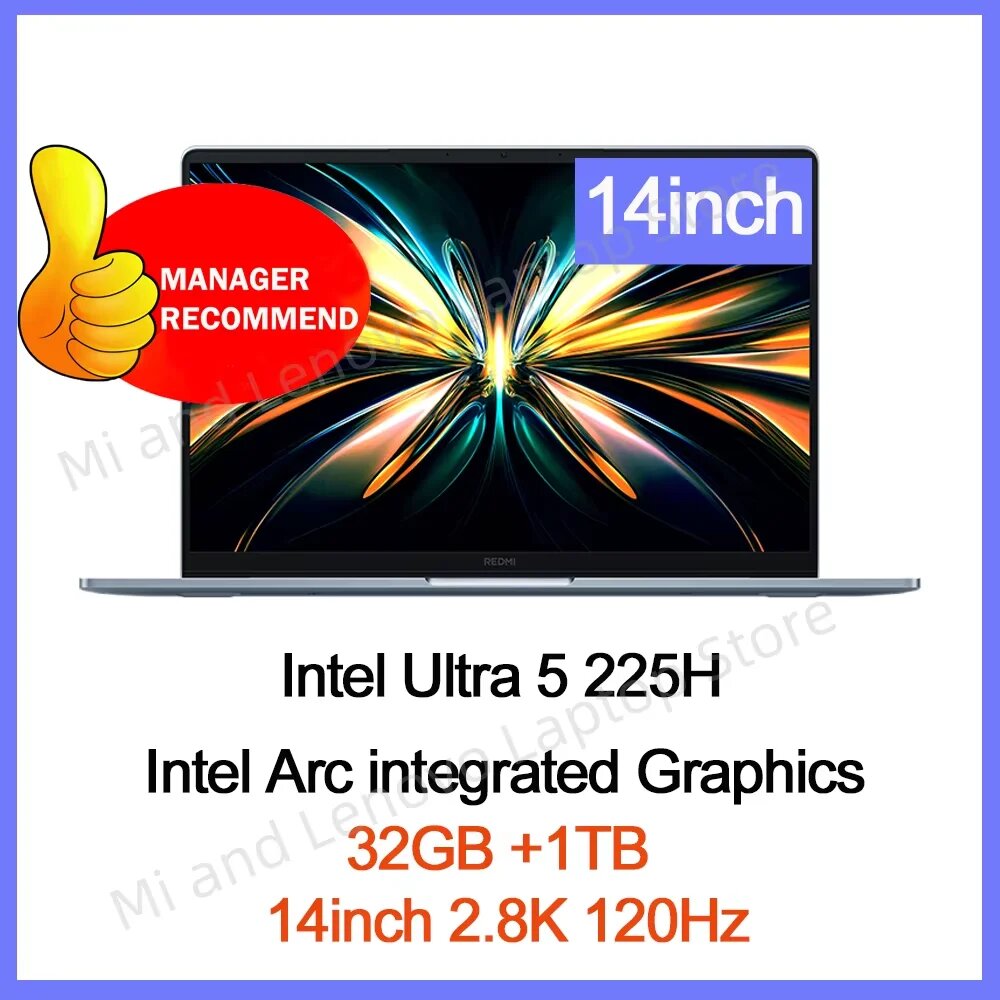 Ноутбук Xiaomi Mi Notebook Pro 14, 14", 32ГБ/1ТБ, Ultra 5, Integrated graphic, Windows