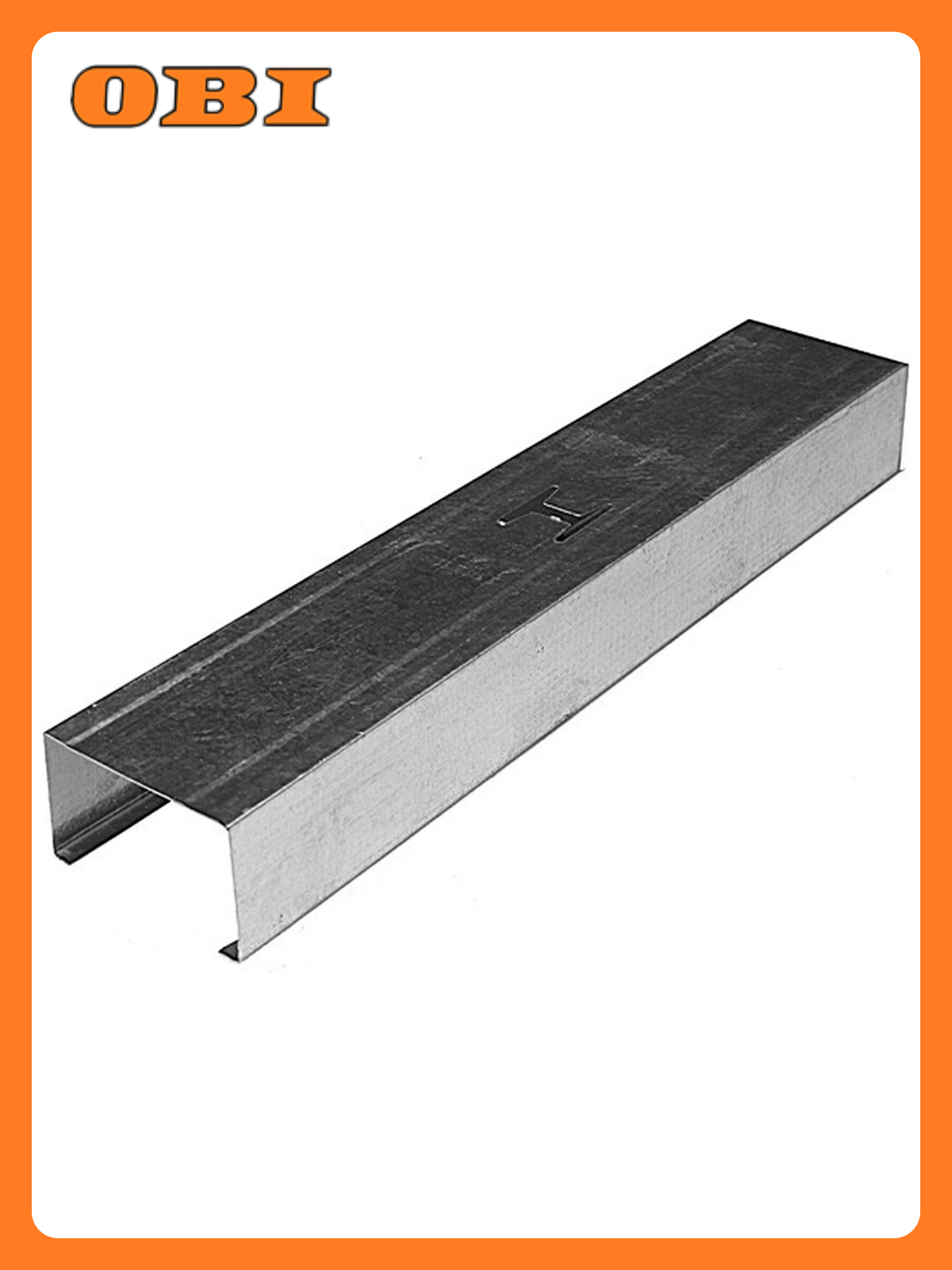 Профиль стоечный Таврос оцинкованный серебристый 3000x75 мм