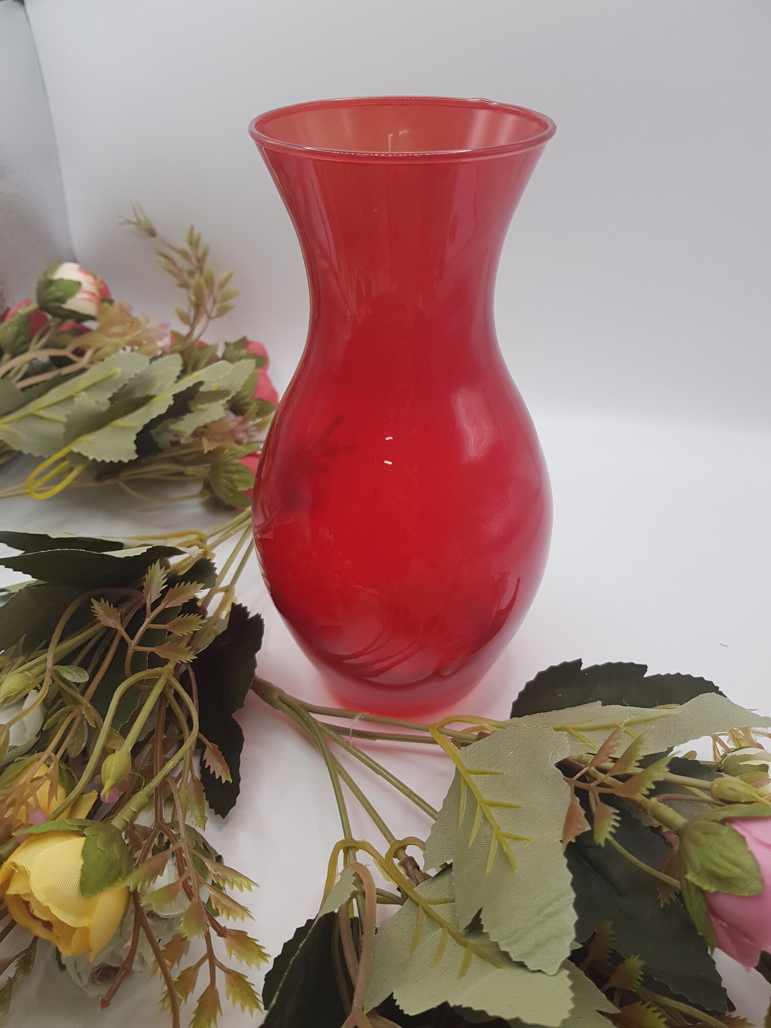 Ваза (стекло) Весна-1 красная 9х18см 2587-2