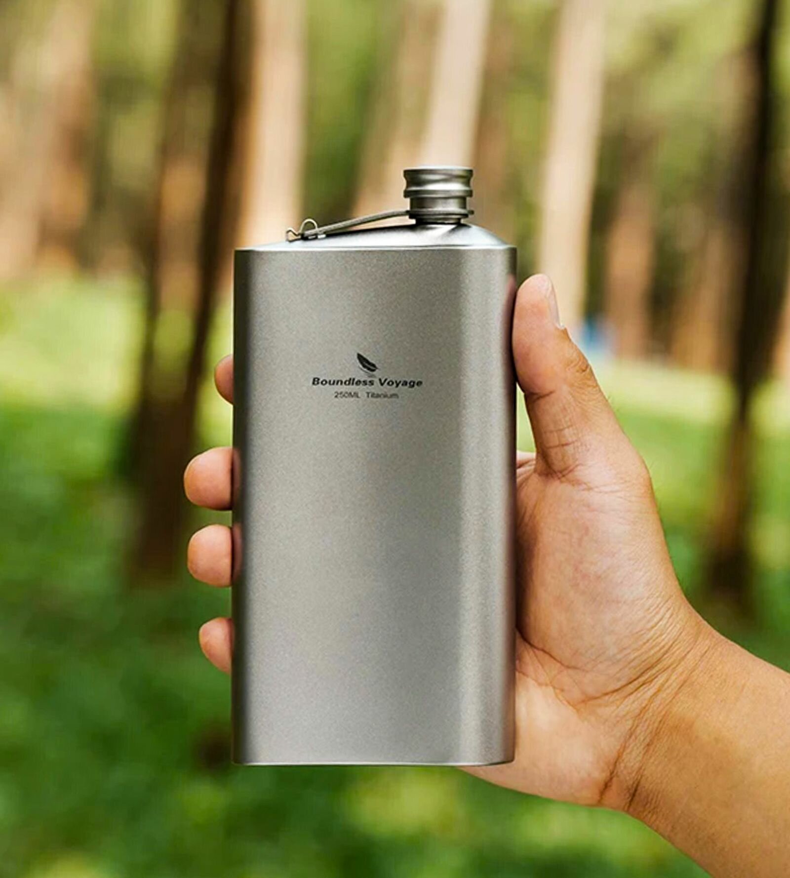 Фляга титановая 250мл воронка чехол — фото 1