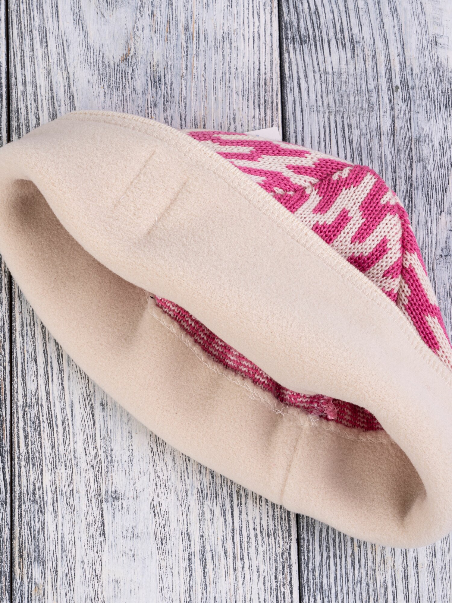 Шапка-бини Husky Осень-зима 2024 для женщин, размер 54-58, розовый — фото 1