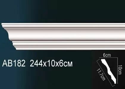 Карниз Потолочный для Ремонта Perfect AB182 Д240xШ6xВ10 см /Перфект.