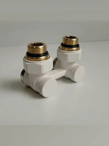 Изображение товара Узел подключения радиатора угловой, белый