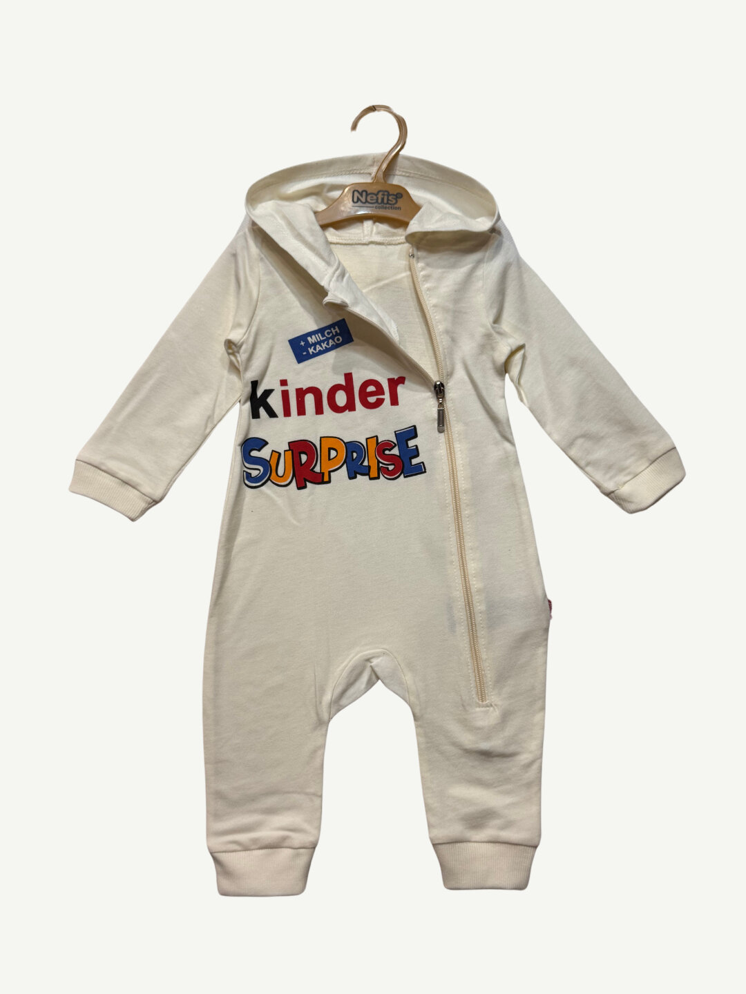 Комбинезон , размер 80, молочный — фото 1