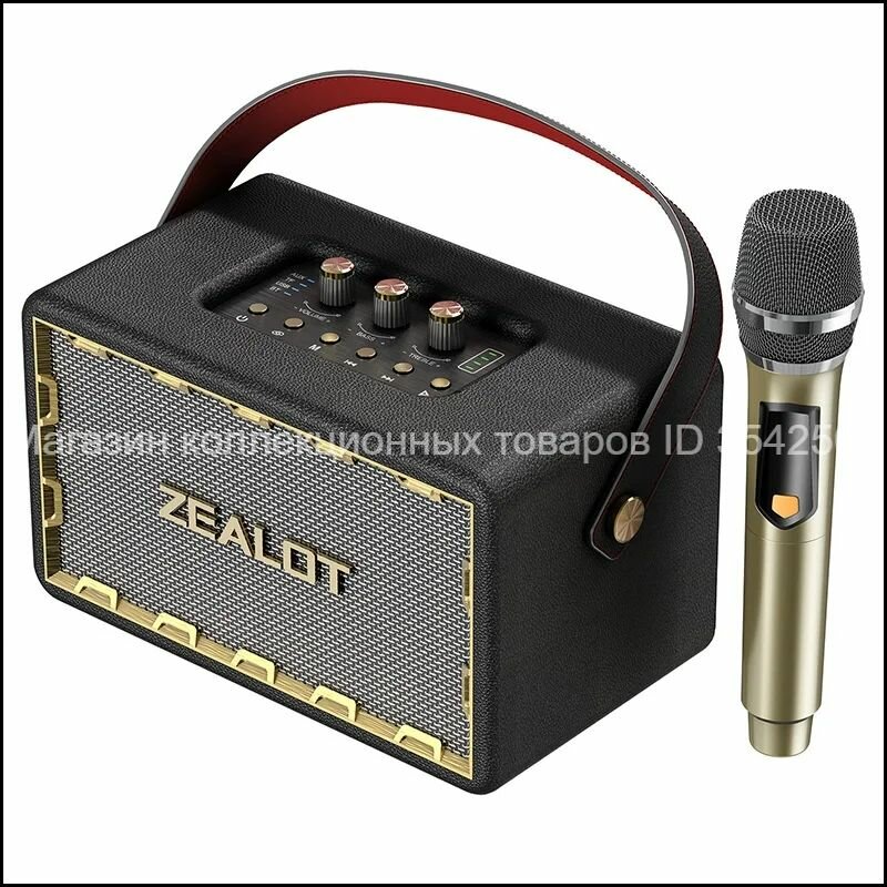 Портативная Bluetooth-колонка ZEALOT MT01, черный, с одним микрофоном