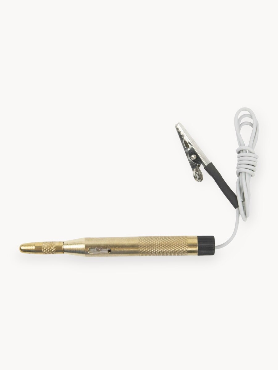 Тестер-пробник, индикатор напряжения автомобильный 6-24в, латунь OPTIMUS OPT-21462