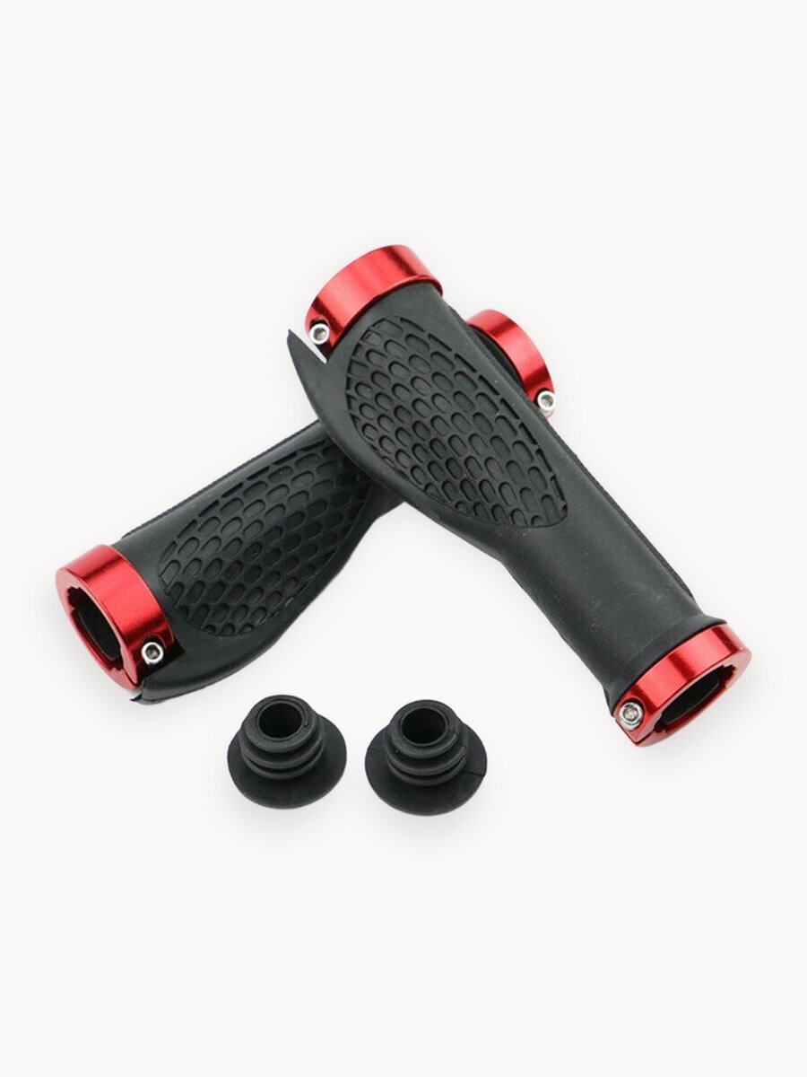 Грипсы HANOX, для велосипеда, 13см, эргономические, черно-красные
