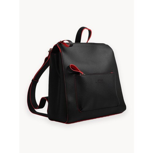 Рюкзак женский ANTAN 1014, искусственная кожа, inside red, черный