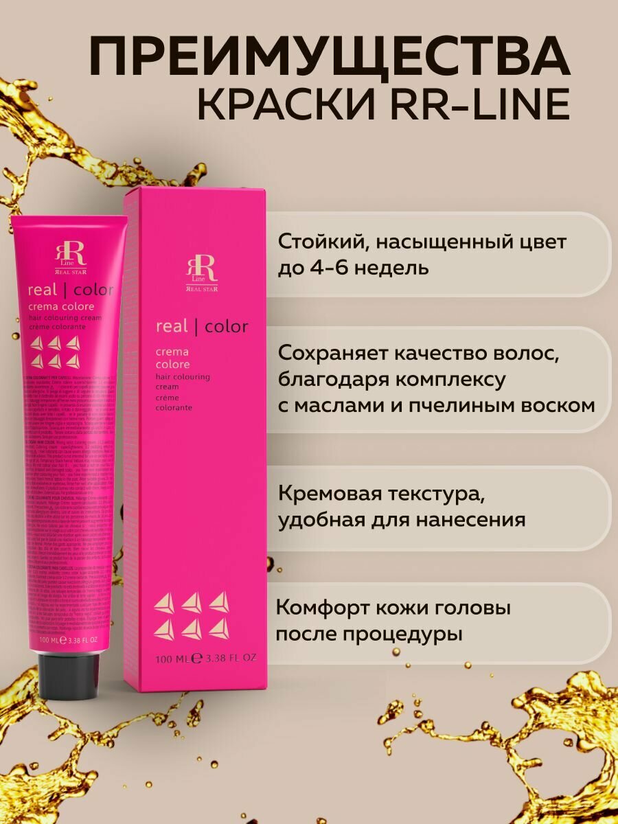Крем - краска для волос профессиональная RR Line Colouring Cream 10/0 Светлый блонд Натуральный 100 мл — фото 1