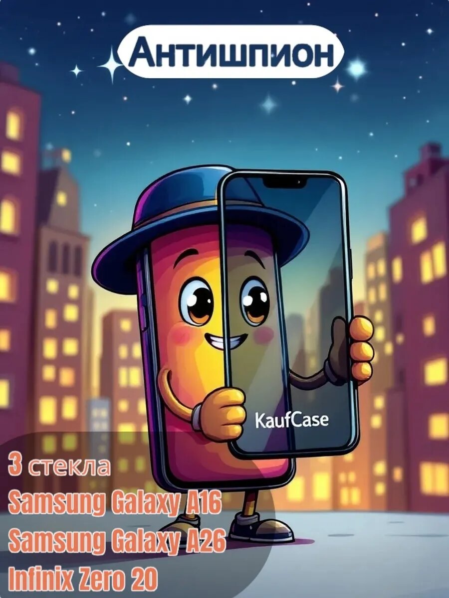 Стекло Антишпион 3шт для Samsung A26