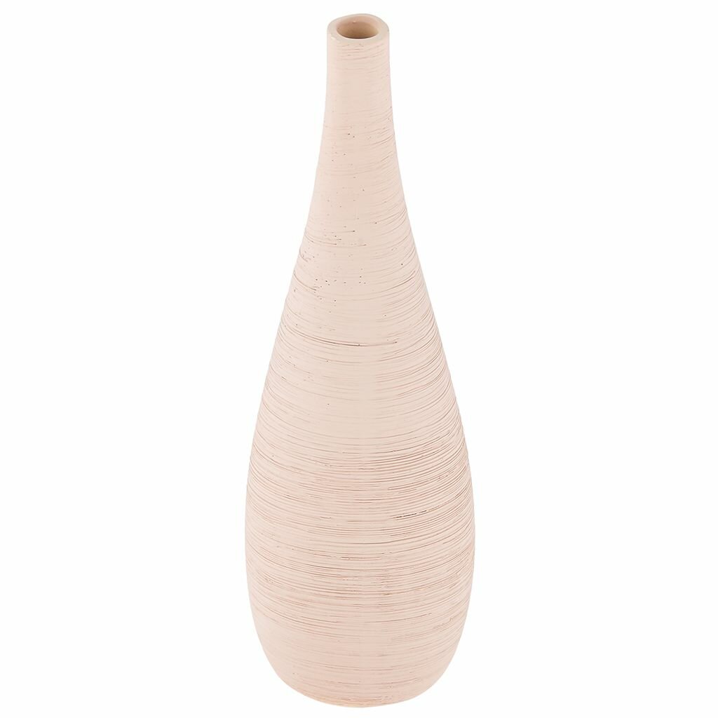 Ваза настольная керамическая "Кения" 500мл, бежевый, матовая, фактурная глазурь — фото 1