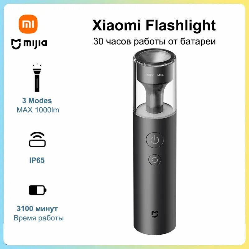Портативный фонарь-прожектор Mijia X1 LED ударопрочный чёрный