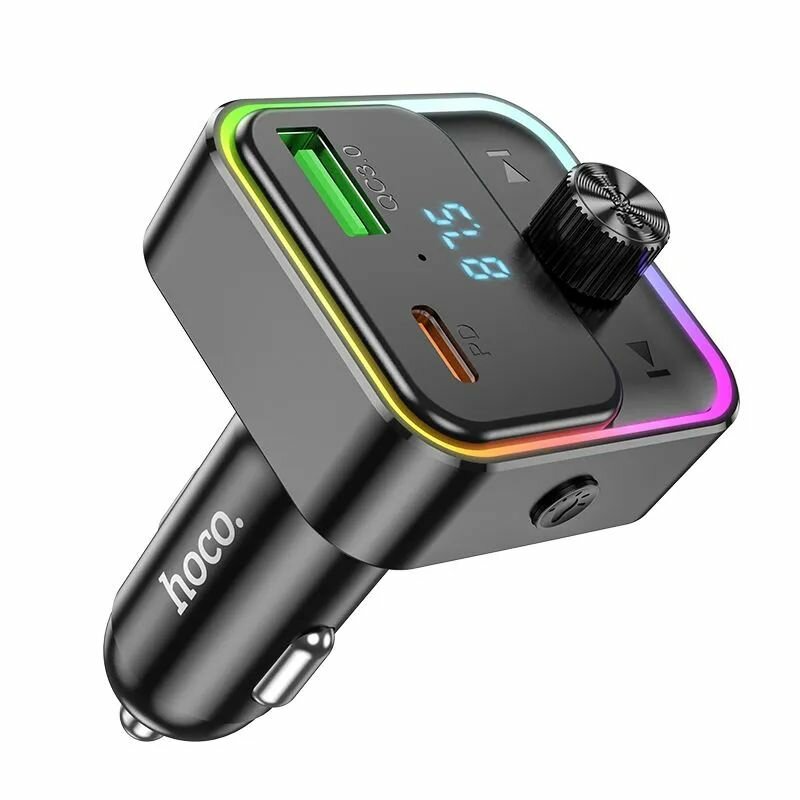 FM трансмиттер hoco E81, bluetooth, автомобильное зарядное устройство