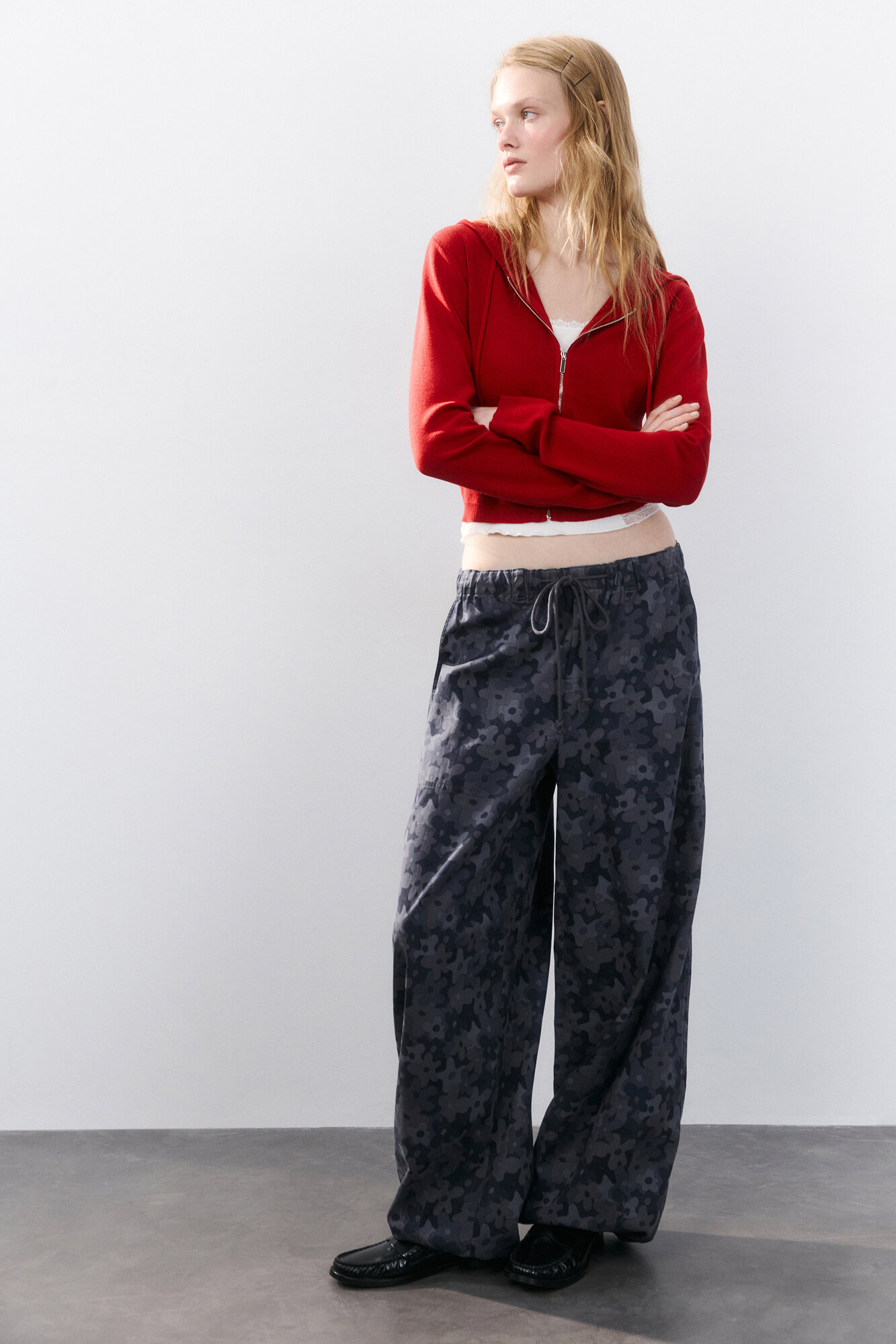 Брюки Befree Young Casual, размер S/170, серый принт