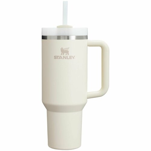 фото Термокружка stanley quencher h2.0 1,18l (10-11913-088) с трубочкой, кремовая