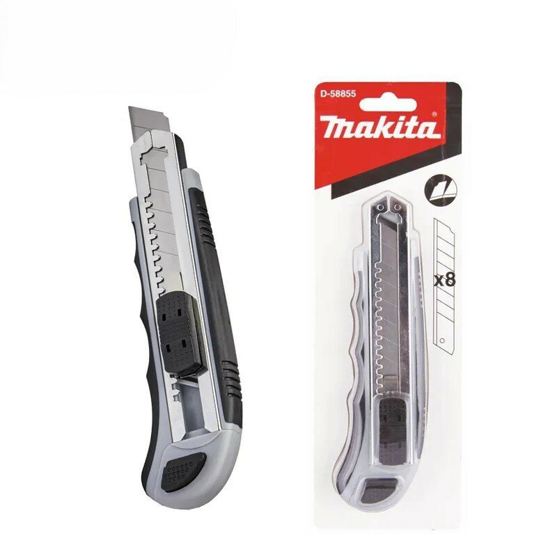 Нож канцелярский Makita D 58855  8 лезвий в комплекте  строительный