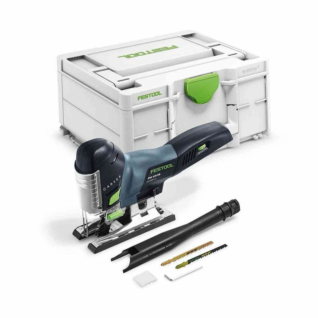 Аккумуляторный лобзик Festool PSC 420 577026, без АКБ и ЗУ, синий/черный