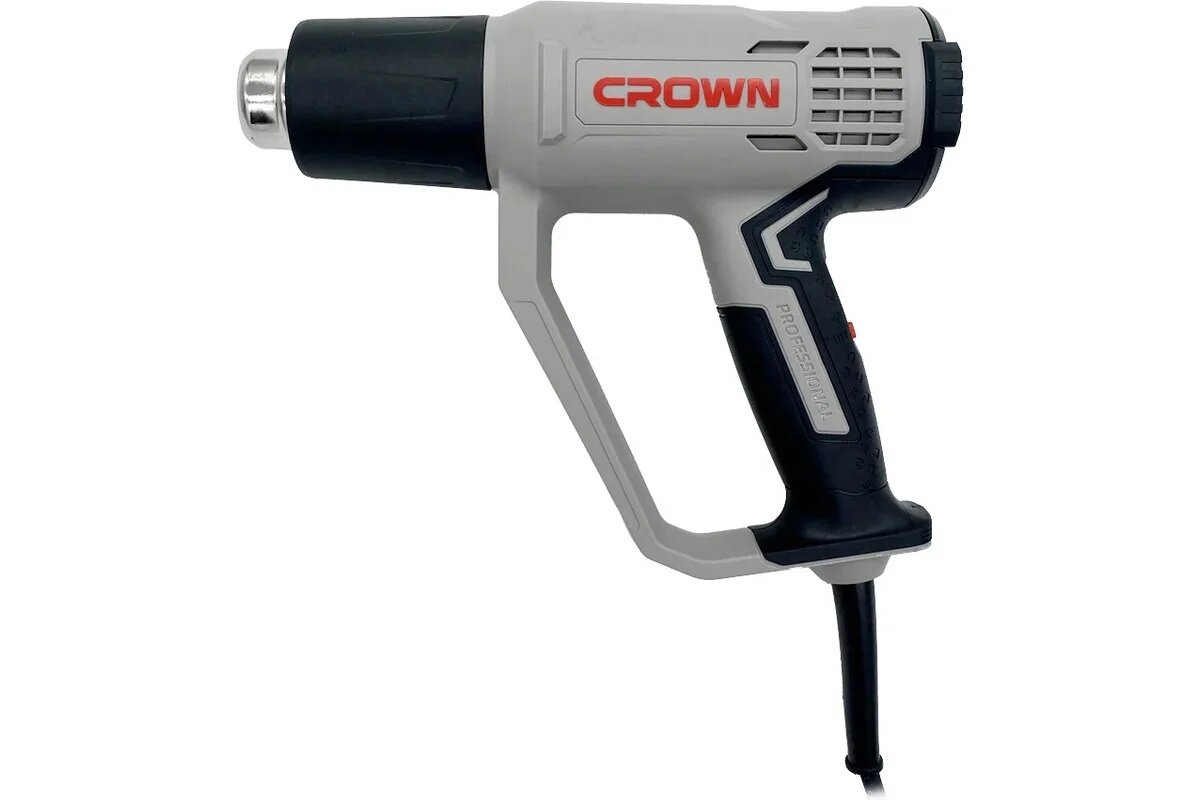 CROWN Фен строительный 2000 Вт 600 л/мин 650 °С ЖК-дисплей CT19043K