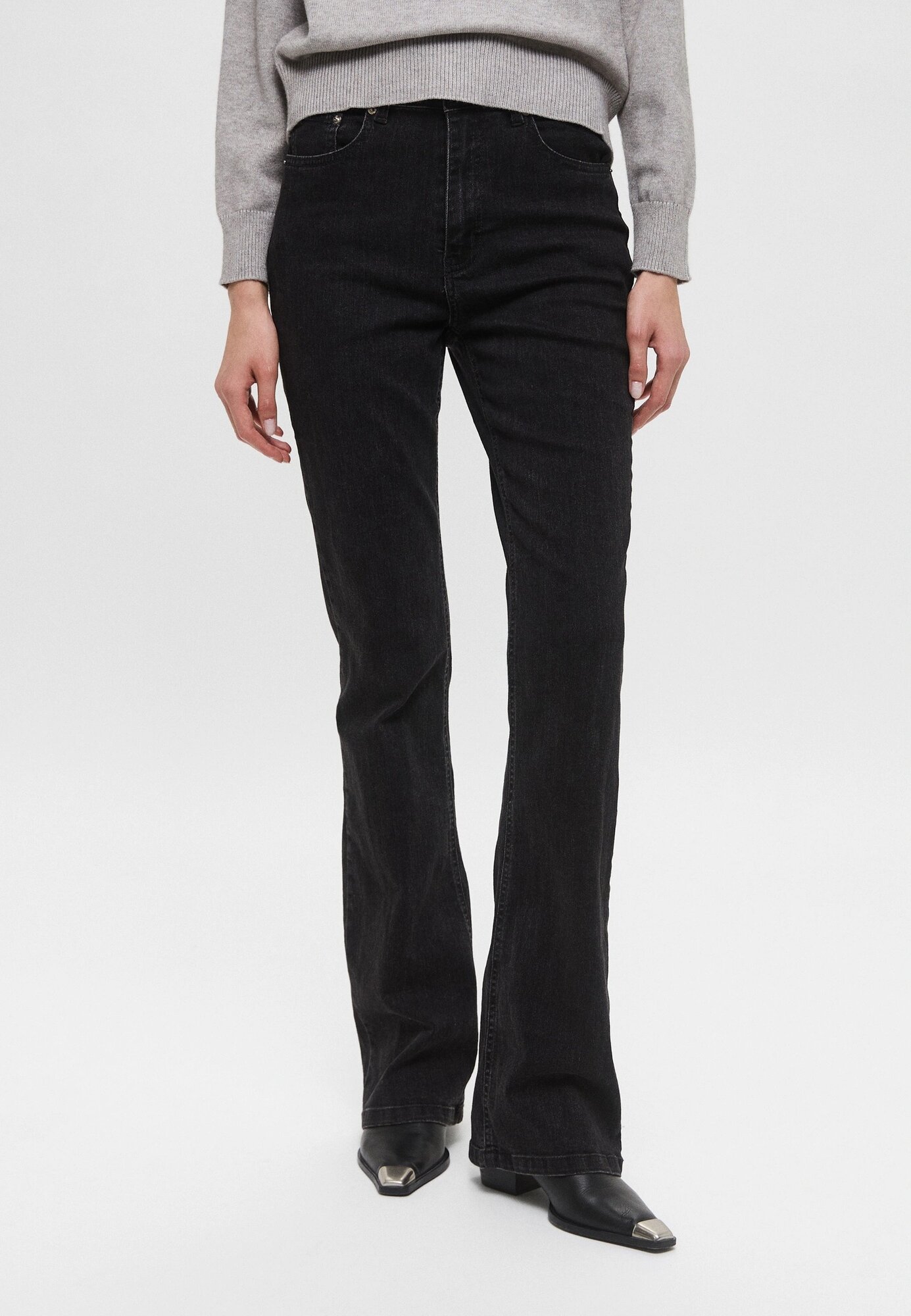 Джинсы буткат Zarina bootcut, размер S (RU 44)/170, серый