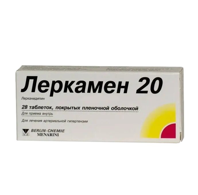 Леркамен 20 таблетки покрыт. плен. об. 20 мг 28 шт