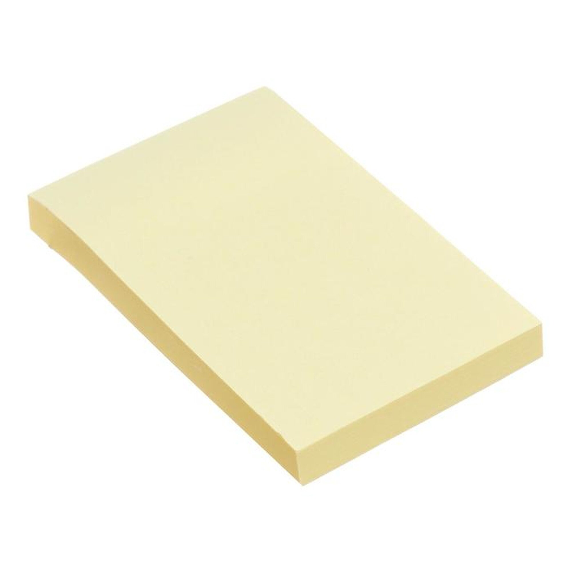 Блок с липким краем 51 мм х 76 мм 80 листов пастель жёлтый