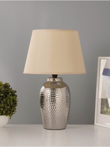 Изображение товара Настольная лампа RISALUX "Бабл", E14, 15 Вт, керамика, пластик, ткань, бежевая