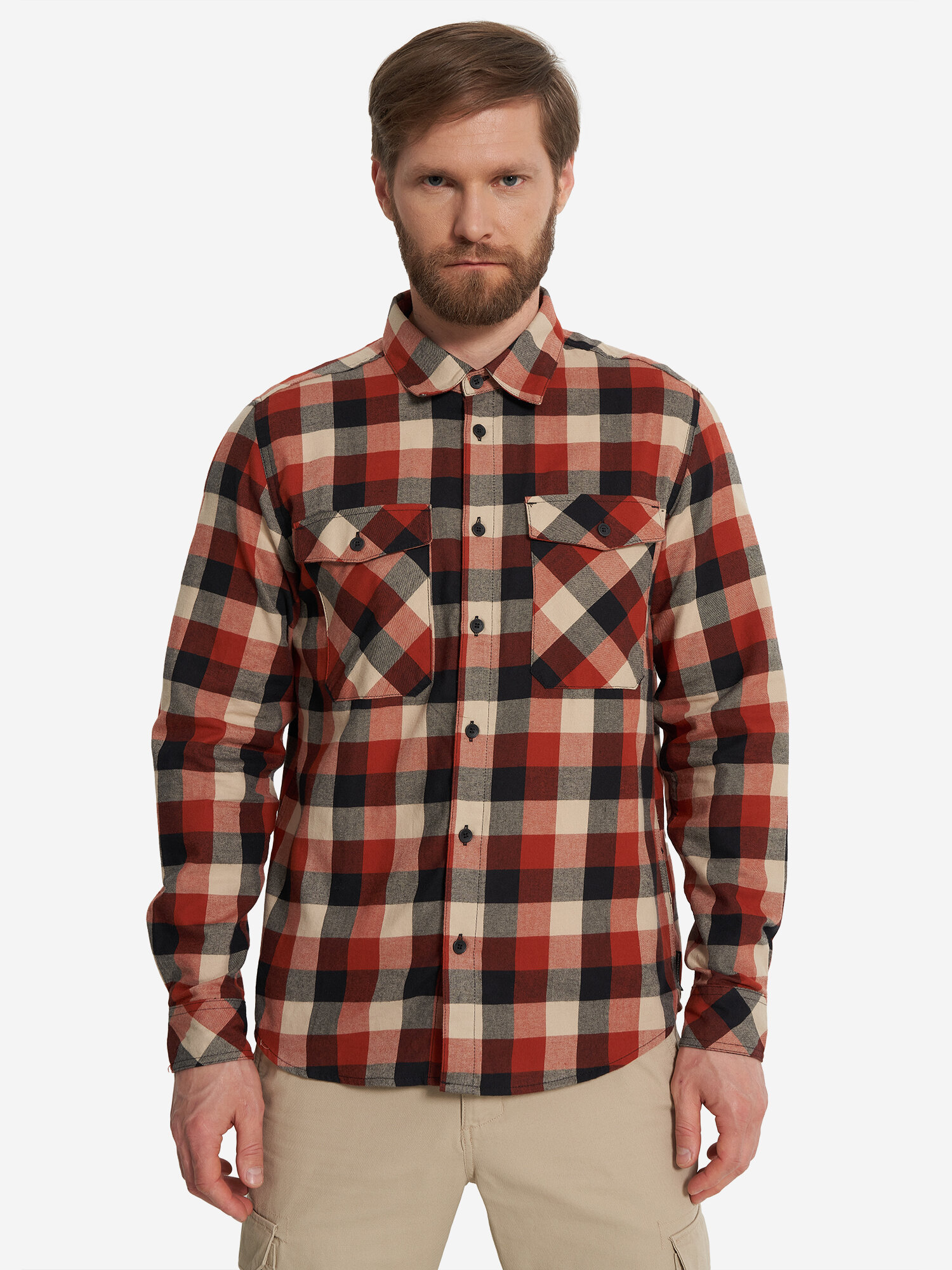 Рубашка OUTVENTURE, размер 48, красный — фото 1