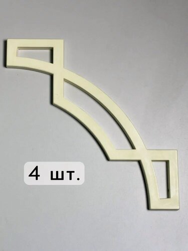 Изображение товара 3D орнамент для стен и потолков декоративный негрунтованный под покраску, набор 4шт. Cosca Decor арт.12