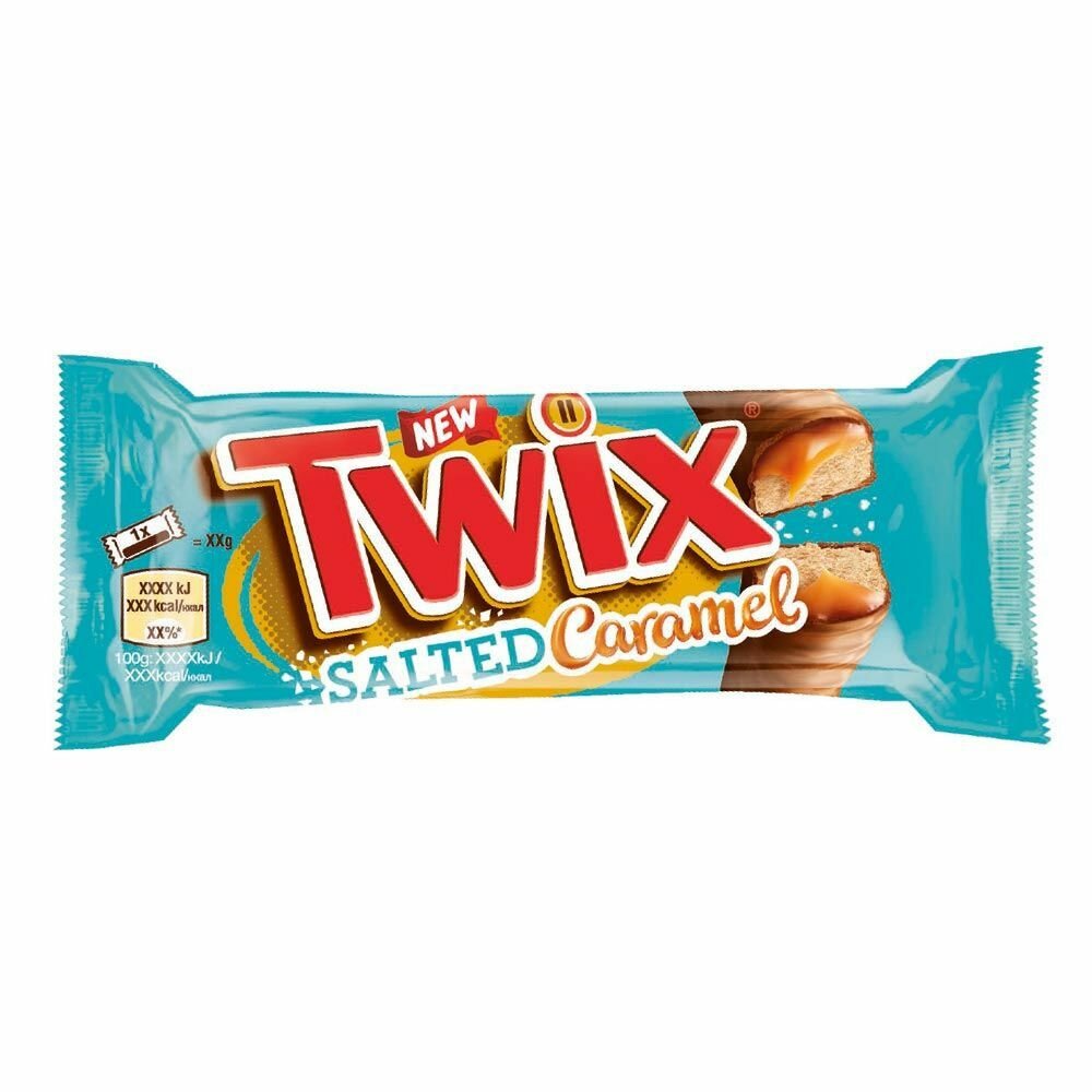Шоколадный батончик Twix Salted Caramel 46г (Германия)