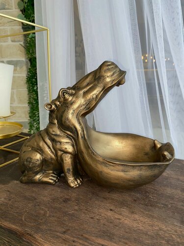 Изображение товара Конфетница Бегемот органайзер (бронза)