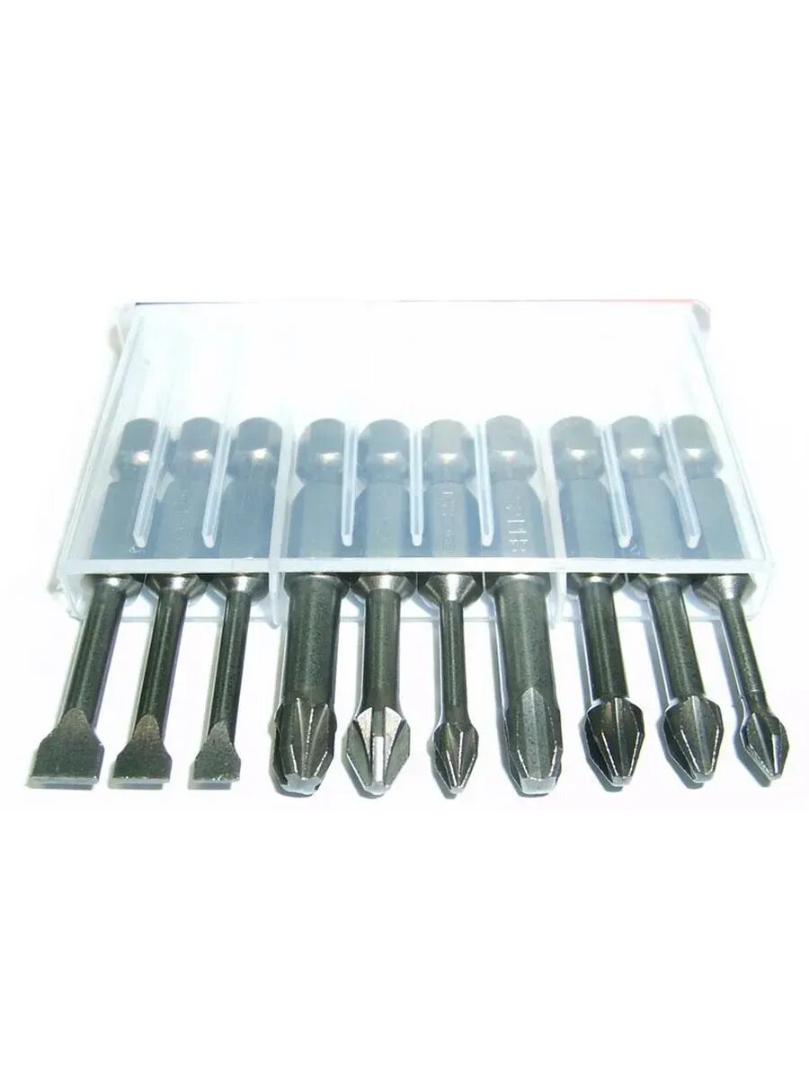 Набор бит 50мм 10шт. Торсионные антислип сталь S2 43905