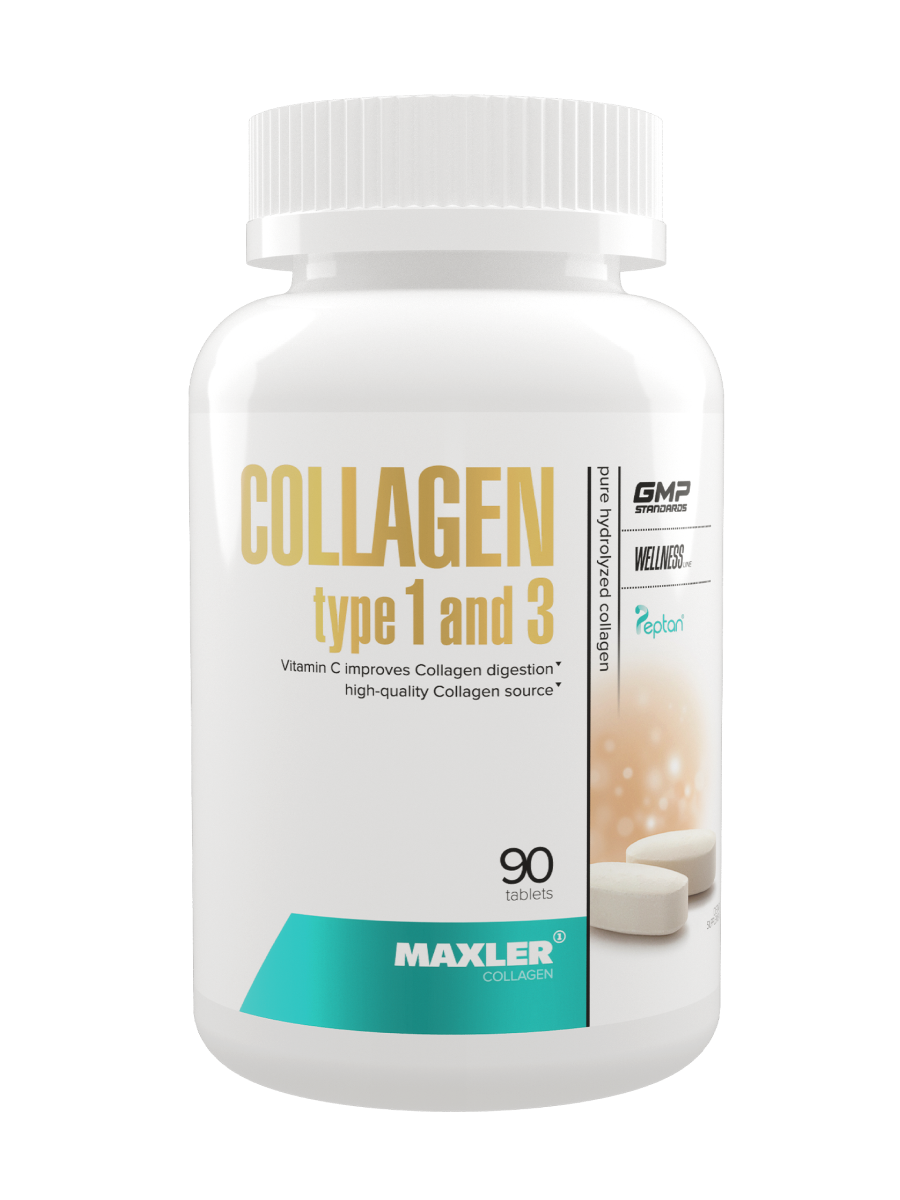 Maxler Collagen type 1 and 3 табл., 125 г, 90 шт.