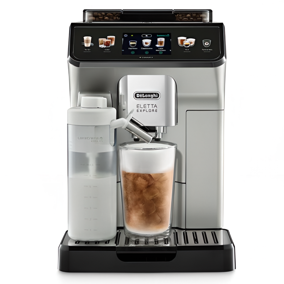 Кофемашина автоматическая DeLonghi Explore ECAM450.65S, с сенсорным дисплеем, серебристый