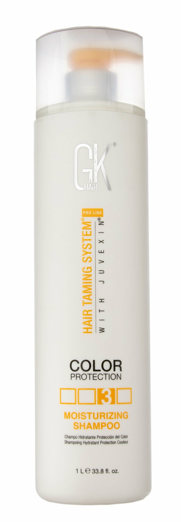 GKhair - Шампунь увлажняющий защищающий цвет волос Color Protection Moisturizing Shampoo, 1000 мл — фото 1