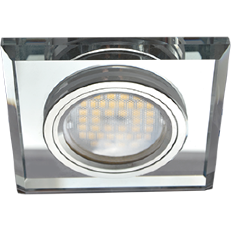 Светодиодные LED панели Ecola DL1651 MR16 GU5.3 светильник встраиваемый квадратный стекло Хром/Хром 25x90x90 FC1651EFF 1877541578010