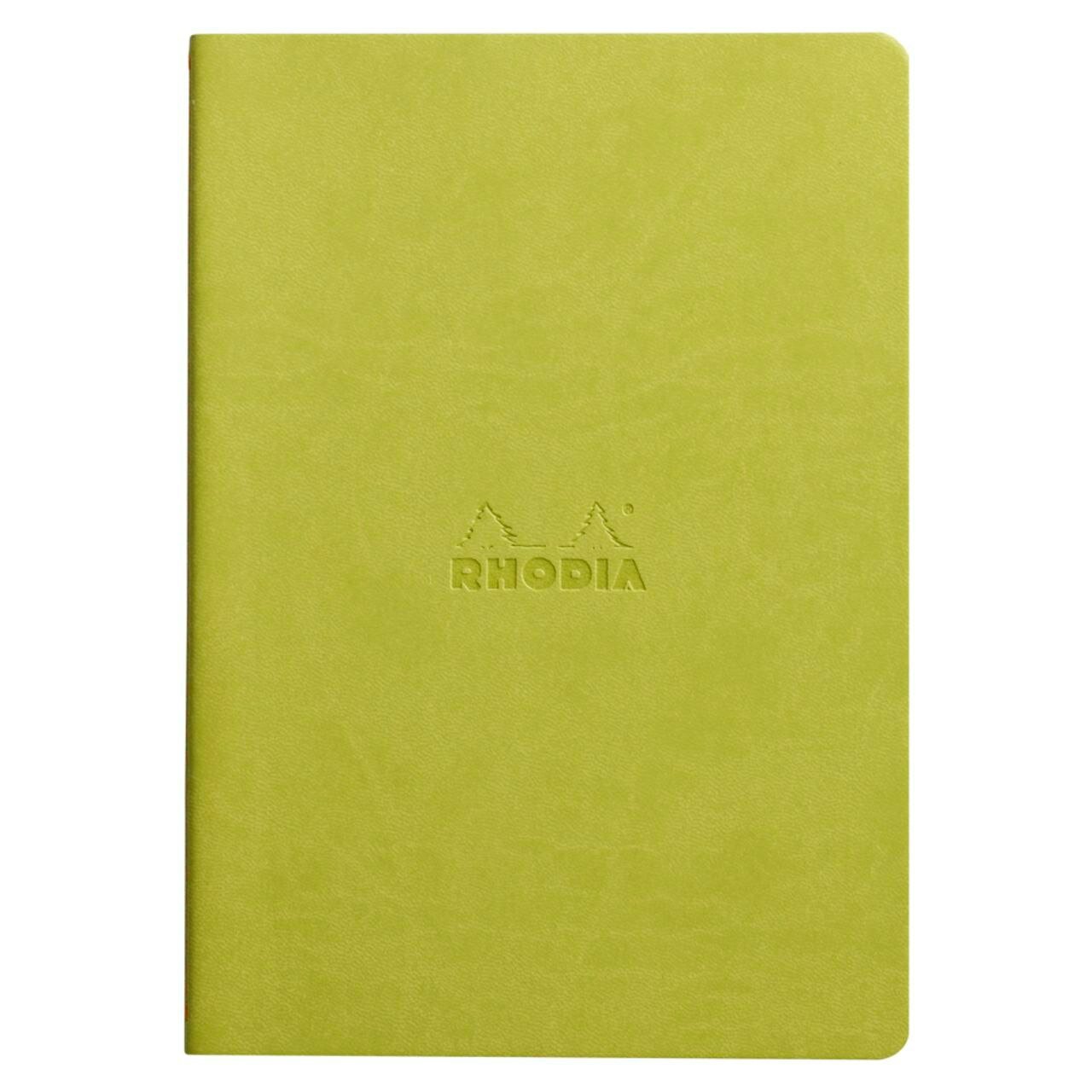 Тетрадь Rhodia, A5, интегральная обложка, прошитый корешок, цвет листов слоновая кость, точка, 32 л