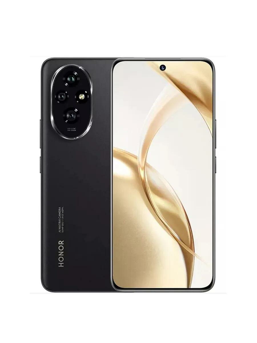 Смартфон HONOR 200 12/256Gb, Global, Nano SIM + eSim, черный (Black)