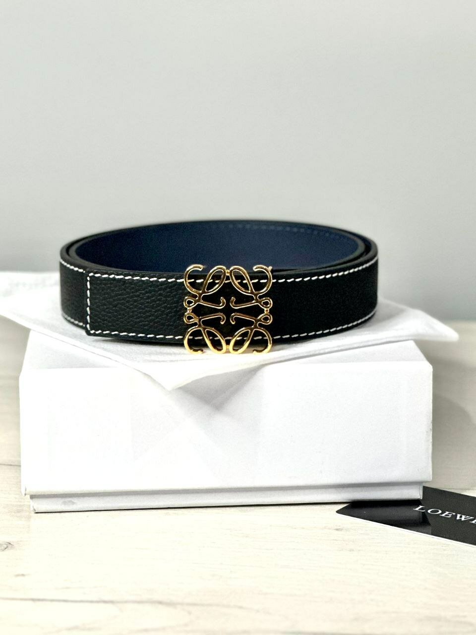 Ремень Loewe для девочек и женщин, черный — фото 1