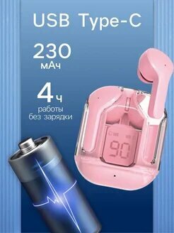 Беспроводные наушник с дисплеем, микрофоном и шумоподавлением IOS Android — фото 1