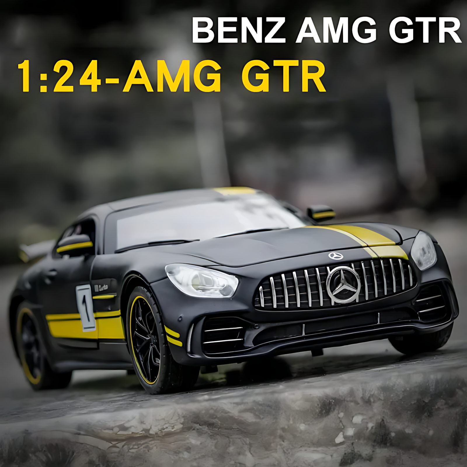 Модель автомобиля Mercedes Benz AMG GTR, 1:24, металлический корпус