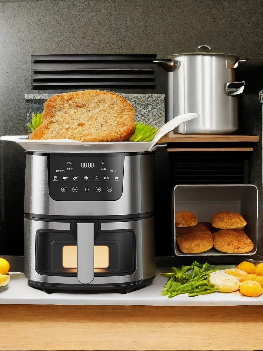 Аэрогриль электрический 7 литров, с сенсорной панелью, 2400 Вт