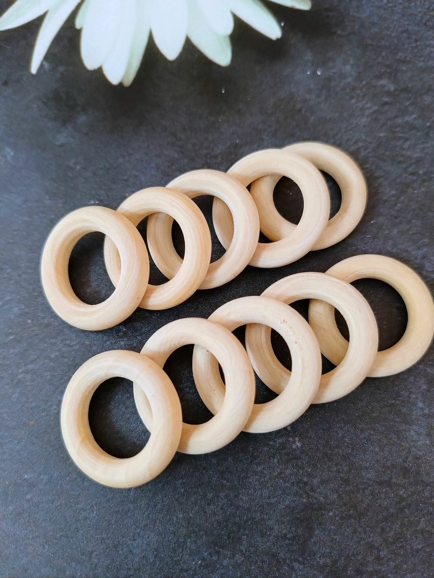 Кольцо деревянное для рукоделия 30мм 10шт