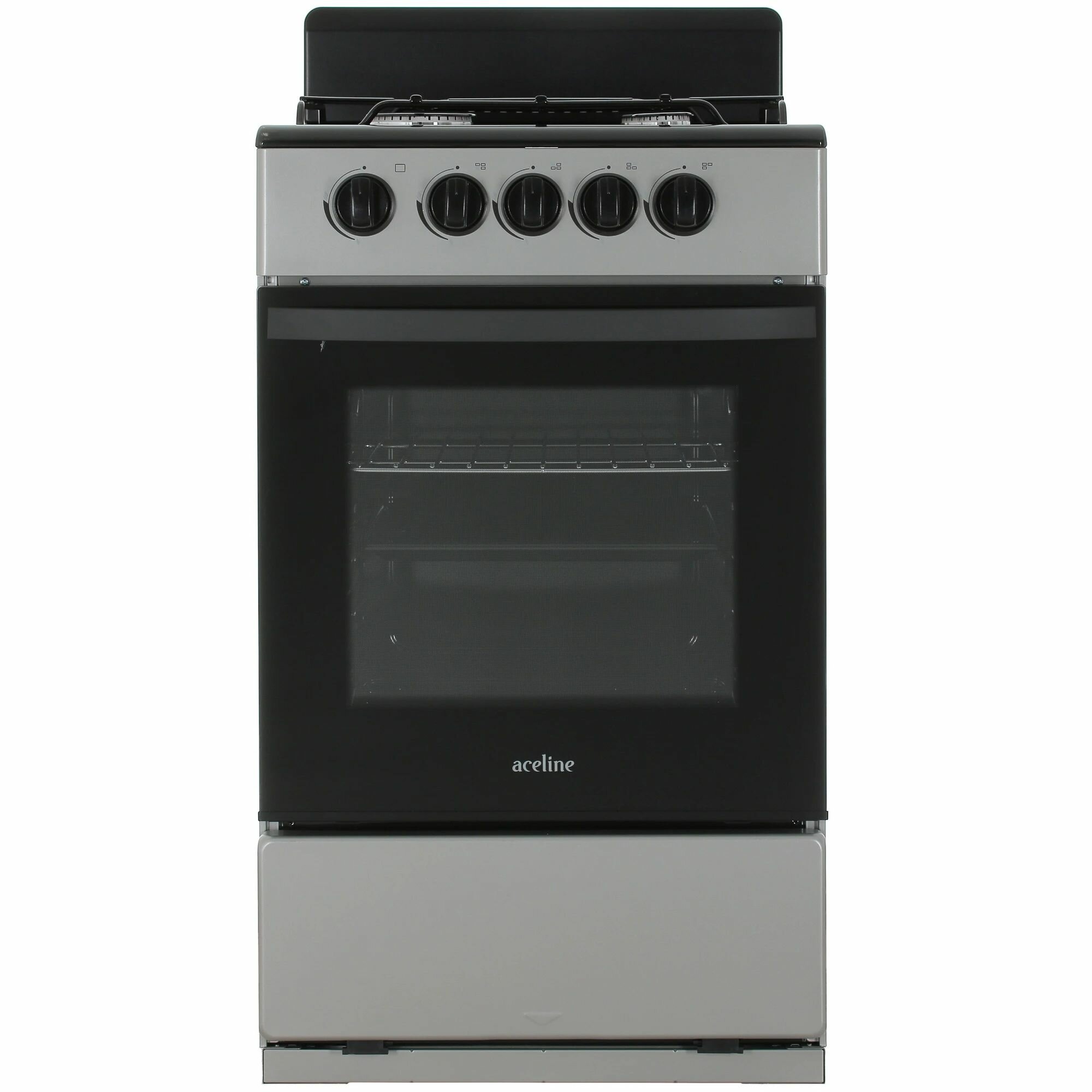 Газовая плита Aceline "G15-1G", эмаль, серая, 4 конфорки, 54л