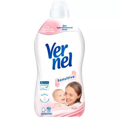 Кондиционер Vernel свежесть ароматом sensitive1400 мл. Кондиционер для белья